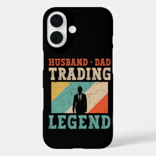 Ehemann Vater Trading Retro, Daytrader Börse iPhone 16 Hülle