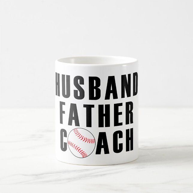 Ehemann Vater Trainer Baseball-Vater-Zitat Kaffeetasse (Von Creator hochgeladen)