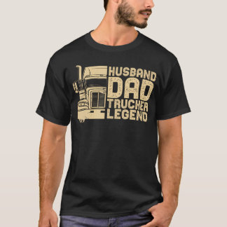 Ehemann Vater Trucker Legende Lustiger LKW-Fahrer  T-Shirt