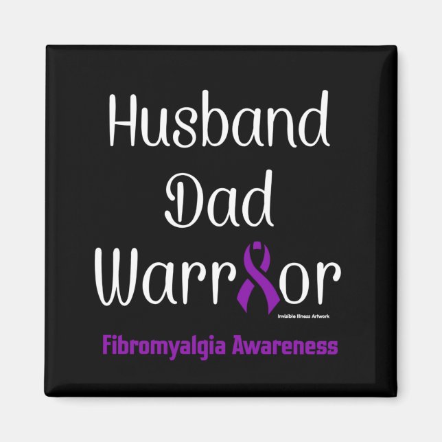 Ehemann Vater Warrior...Fibro Magnet (Vorne)