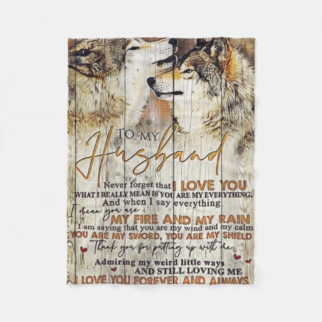 Ehemann zu meinem Ehemann I Liebe You Fleecedecke (Vorderseite)