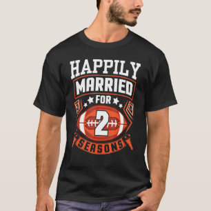 Ehemänner Ehefrau glücklich Verheiratet für 2 Jahr T-Shirt