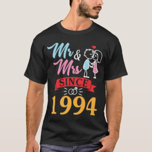 Ehemännische Ehefrau seit 1994 Hochzeit Verheirate T-Shirt