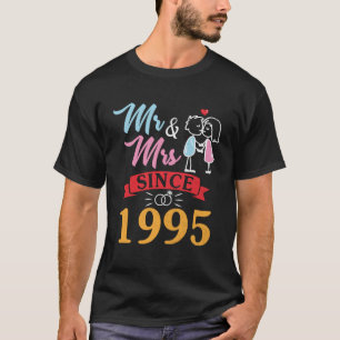 Ehemännische Ehefrau seit 1995 Hochzeit Verheirate T-Shirt