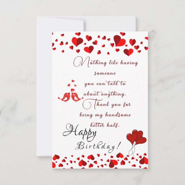 Ehemanns Geburtstag Karte (Vorderseite)