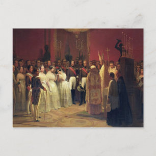 Ehen der Königin Isabella II Postkarte