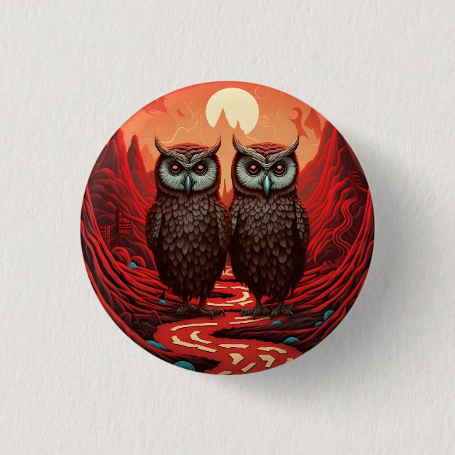 Ehepaar auf den Bergen Button (Vorderseite)