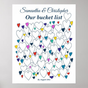 Ehepaar Bucket List Junggesellinnen-Abschied Gastb Poster