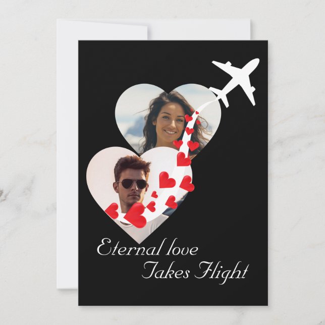 Ehepaar Ewige Liebe, Foto, Romantik, Hochzeit Einladung (Vorderseite)