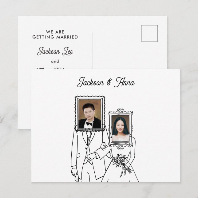 Ehepaar Foto einzigartig Postkarte (Vorne/Hinten)