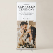 Ehepaar Foto Unplugged Wedding Ceremony Sign