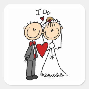 Ehepaar Ich mache T - Shirt und Geschenke Quadratischer Aufkleber