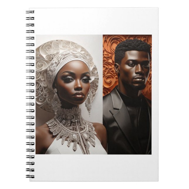 Ehepaar in Hochzeitskleidung 2 Spiral Foto Noteboo Notizblock (Vorderseite)
