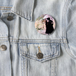 Ehepaar in Liebe Küssen im Regen Abstrakte Kunst Button