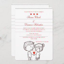 Ehepaar in Liebe Valentinstag Einladung