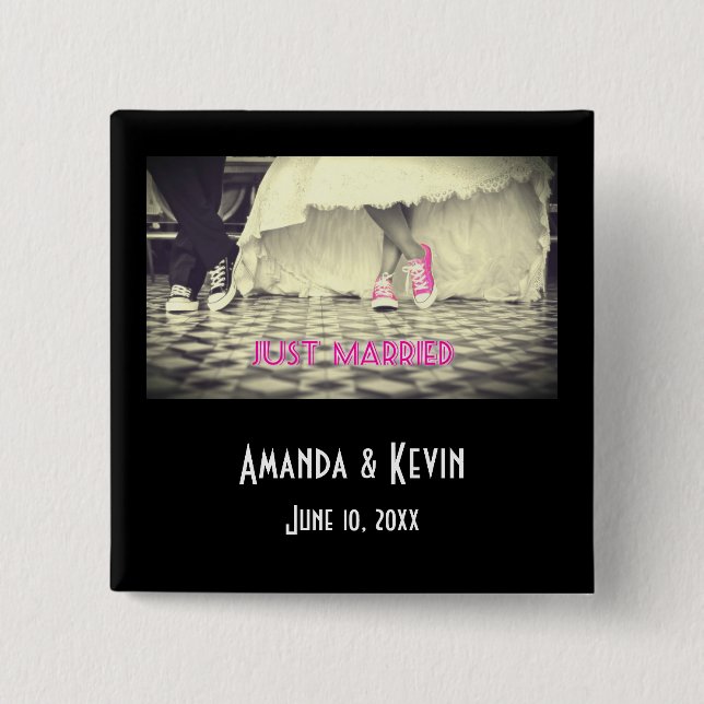 Ehepaar in Retro-Stil 50 Diner Button (Vorderseite)