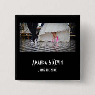 Ehepaar in Retro-Stil 50 Diner Button