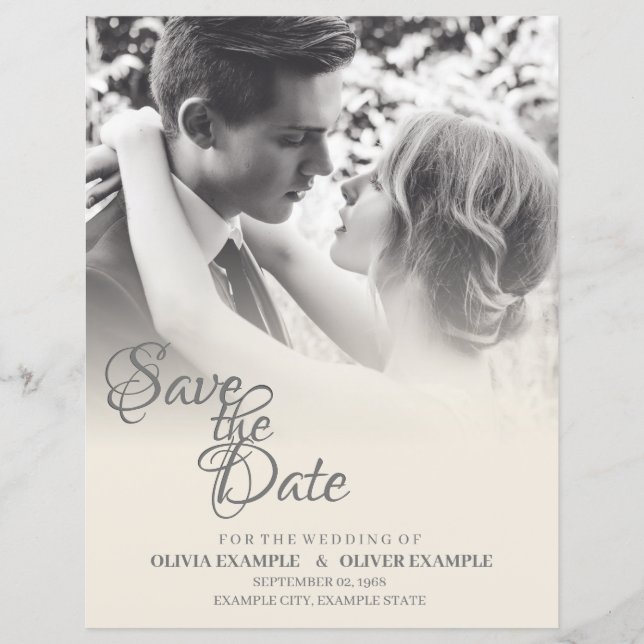 Ehepaar küssen in Monochrome (Vorderseite)