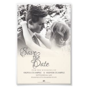 Ehepaar küssen in Monochrome Fotodruck