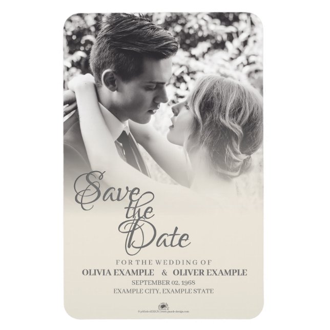 Ehepaar küssen in Monochrome Magnet (Vertikal)