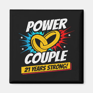 Ehepaar Married 21 Years - 21st Wedding Anniversar Magnet