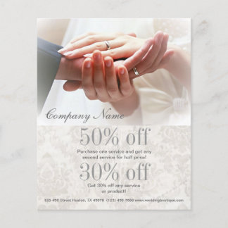 Ehepaar mit Händen Hochzeitsfotograf Flyer
