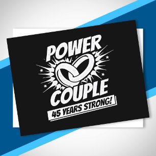 Ehepaar seit 45 Jahren verheiratet - 45. Hochzeits Postkarte