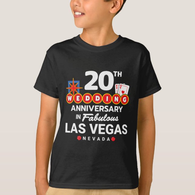 Ehepaare 20 Jahre - Vegas 20. Wedding Anni T-Shirt (Vorderseite)
