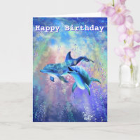 Ehepaare Dolphin Birthday Card - individuell einst