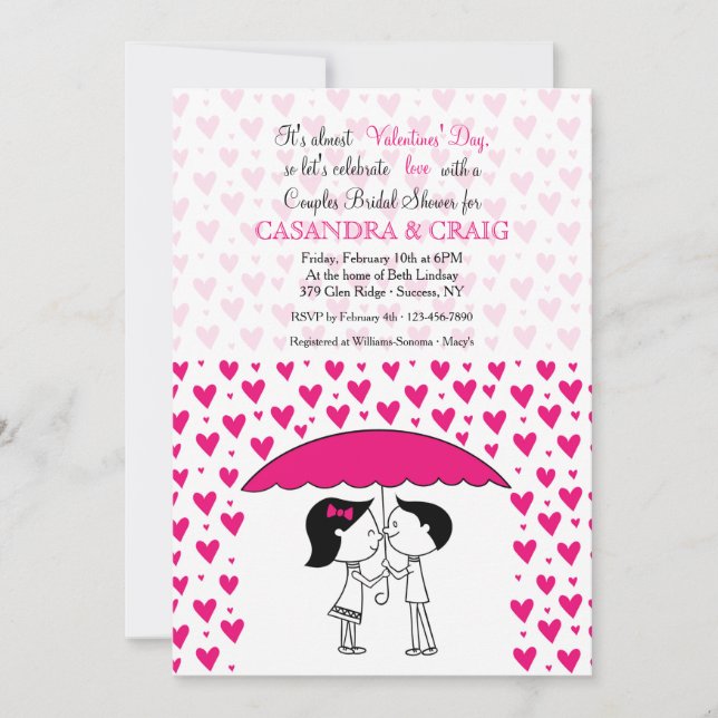 Ehepaare Dusche der Liebe Einladung (Vorderseite)