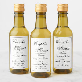 Ehepaare Dusche Elegante Skriptnamen Niedlich Mini Weinetikett