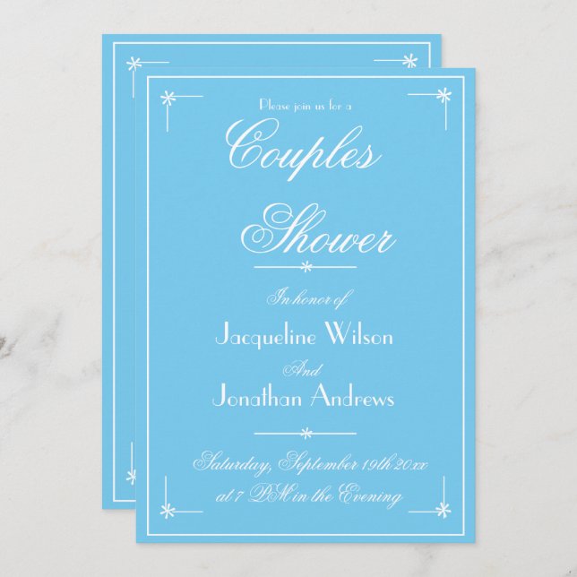 Ehepaare Dusche Frühling Sommername Datum UAWG Einladung (Vorne/Hinten)