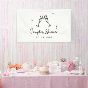 Ehepaare duschen moderne, elegante und handschrift banner