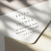 Ehepaare Elegante Calligrafy Wedding Rücksendeadre