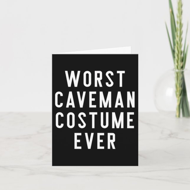 Ehepaare Halloween Kostüme Shirts Worst Caveman Co Karte (Vorderseite)