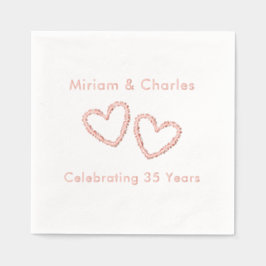 Ehepaare Herzstück 35. Hochzeitstag Servietten Mit Folie