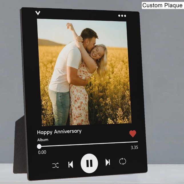 Ehepaare Jubiläum Modernes Foto Album Cover Fotoplatte (Couples Anniversary Modern Photo Album Cover Plaque)