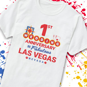 Ehepaare Las Vegas Trip zum 1. Geburtstag T-Shirt