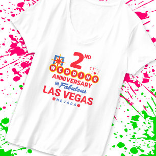 Ehepaare Las Vegas Trip zum 2. Geburtstag T-Shirt