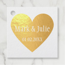 Ehepaare mit Namen und Datum im Herzen Kunst Brief Geschenkanhänger