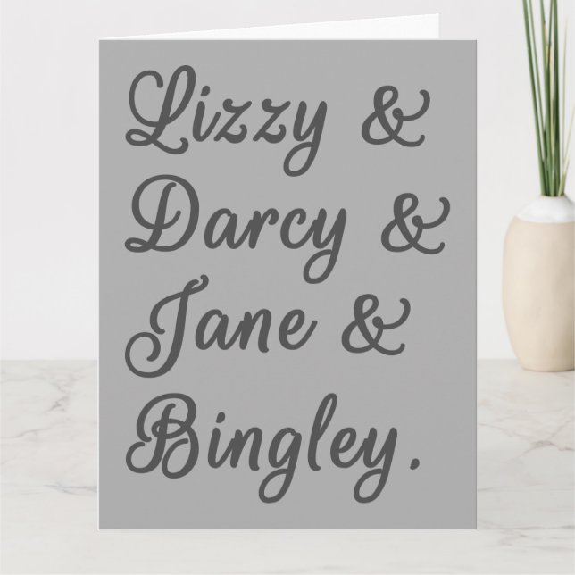 Ehepaare mit Stolz und Vorurteilen I Karte (Vorderseite)