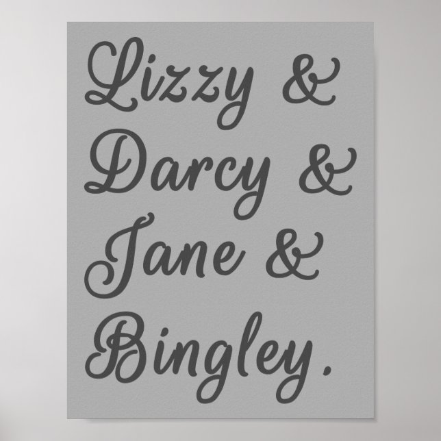 Ehepaare mit Stolz und Vorurteilen I Poster (Vorne)