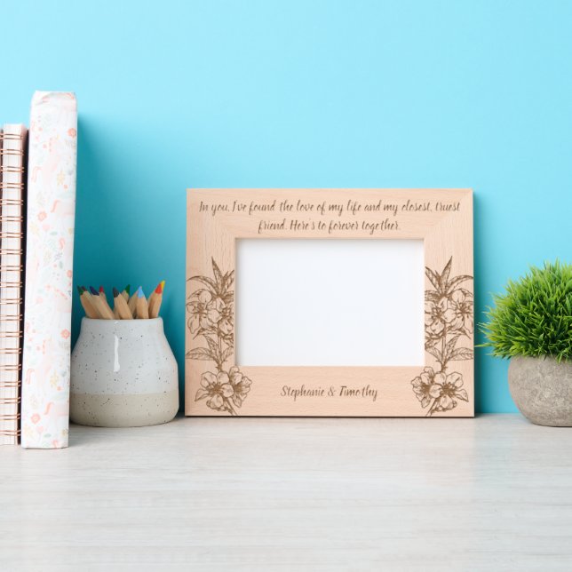 Ehepaare mit Zitat Geätzte Rahmen (Vorderseite)