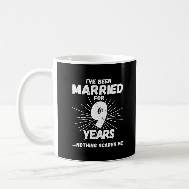 Ehepaare Verheiratet 9 Jahre Funny 9 Jahre Jubiläu Kaffeetasse (Links)