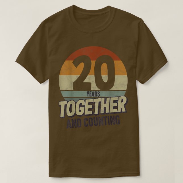 Ehepaare zum 20. Hochzeitstag 20 Jahre T-Shirt (Design vorne)