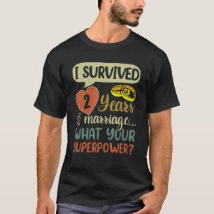 Ehepaare zum 2. Ehejubiläum, die ich zwei Jahre üb T-Shirt