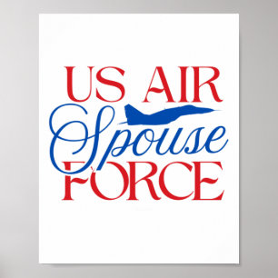 Ehepartner der US-Luftwaffe – Stolze Militärehefra Poster