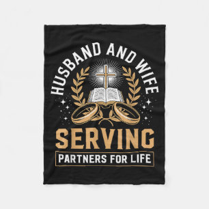 Ehepartner dienende Partner Christliches Paar Fleecedecke