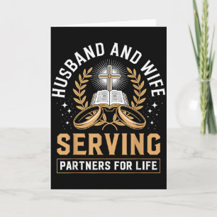 Ehepartner dienende Partner Christliches Paar Karte