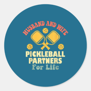 Ehepartner Pickleball-Partner Lebenszeit Runder Aufkleber